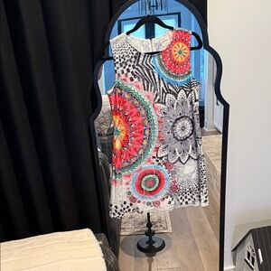 Fleur de Lis Collection Multicolor Sleeveless Mandala Print Dress